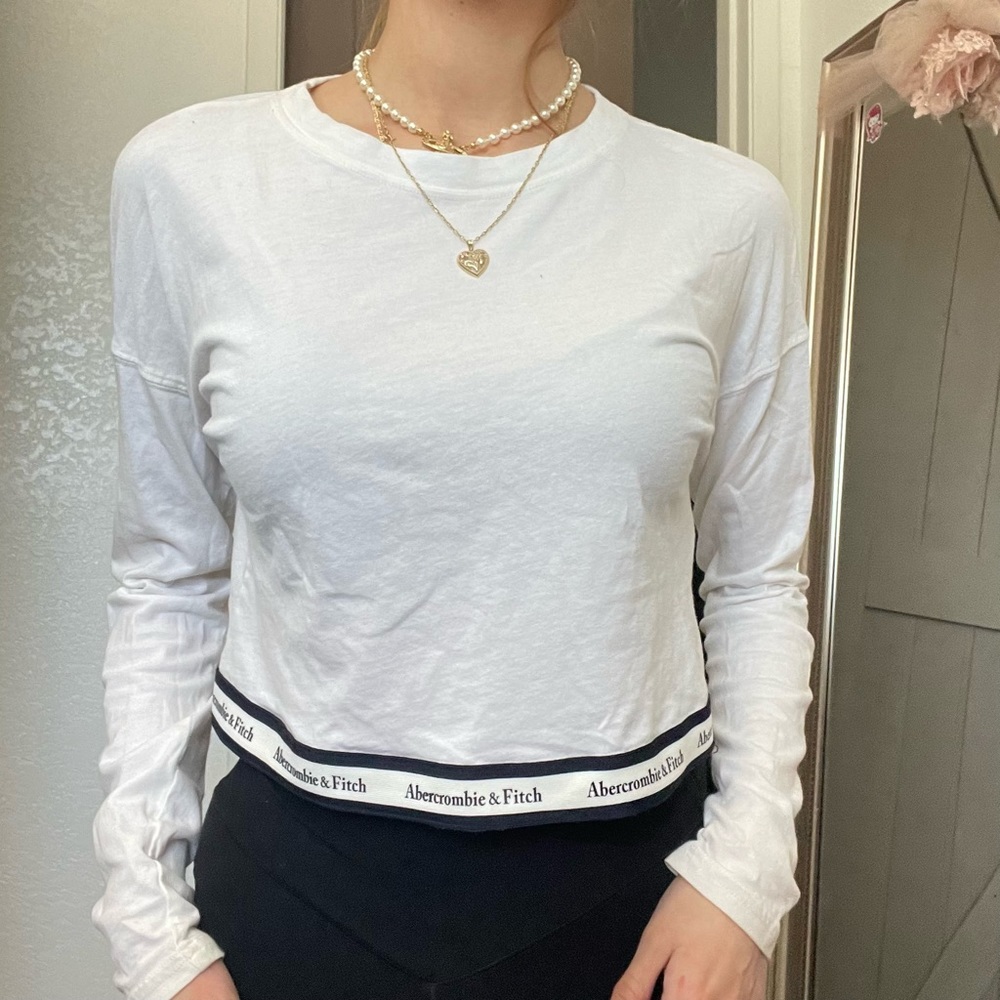 Abercrombie & Fitch Logo Tape Top